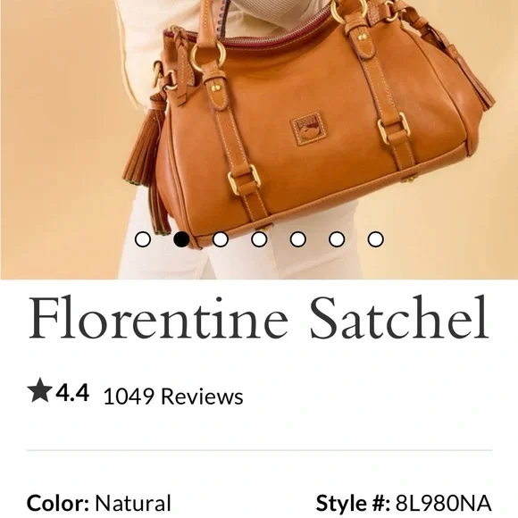 Dooney & Bourke Florentine Leather Satchel - Picture 7 of 7